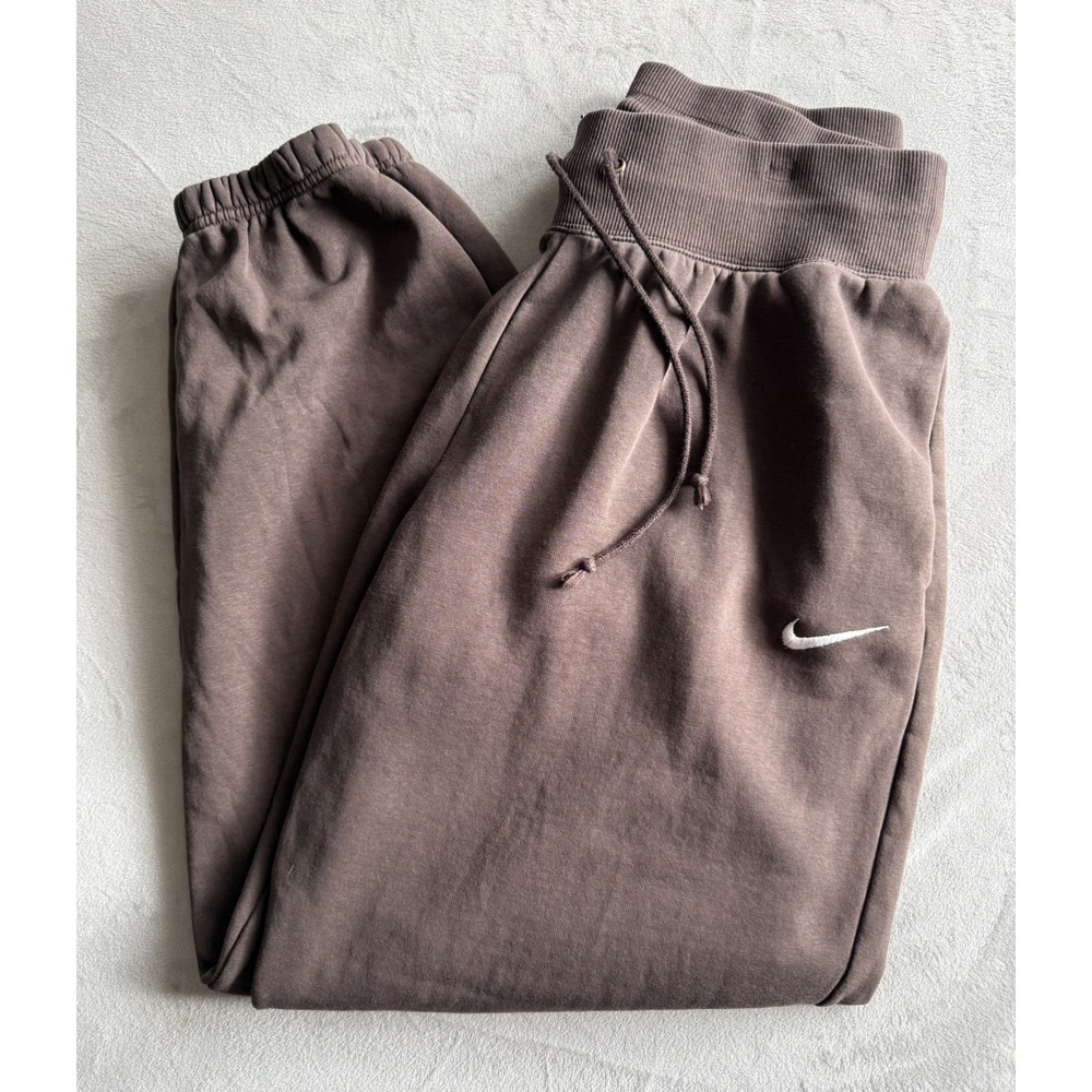 Nike Phoenix Fleece Women's High-Waisted Oversized Sweatpants L Baroque Brown